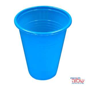 3 שרוולים כוס פלסטיק כחול 100 יח'