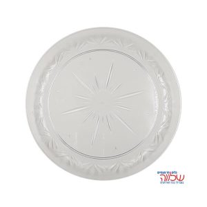 צלחת 9 קריסטלית פרח שקופה 10יחידות
