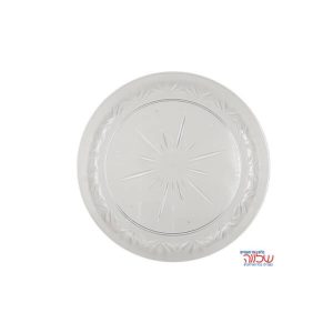 צלחת 7 קריסטלית פרח שקופה 10יחידות