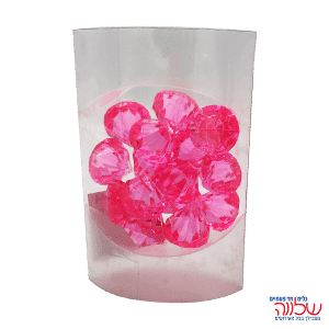 אבנים לקישוט דמוי יהלום 15יחידות PINK