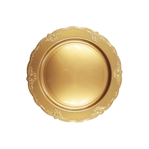 צלחת וינטג זהב 9" ארוז 10 יחידות