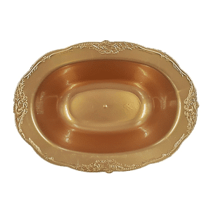 מגש אובלי עמוק זהב 3 יח' וינטג'