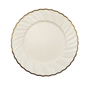 צלחת לוטוס "10" קרם 10 יח'