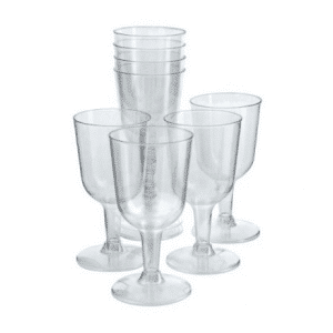 כוס יין 6oz רגל מתחברת ארוז 10 יח'