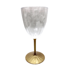 כוסות יין רגל זהב  6 יח'