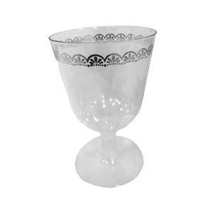 כוס יין 5oz מעוטר כסף