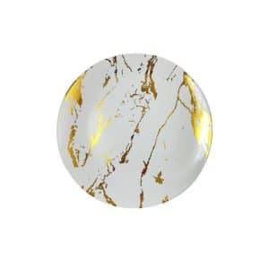 צלחת "6.15" שיש לבן זהב 10 יחידות