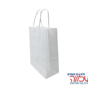 שקית נשיאה נייר בינונית 27*22*11 ס"מ DA-9403-WHITE