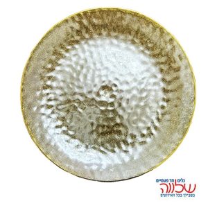 צלחת דיימונד 10" נצנץ זהב + פס זהב 10יח RC3010-CGG