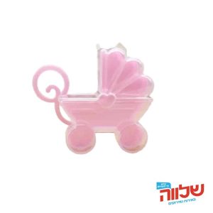 קופסה מזכרות בצורת עגלת תינוק 12 יחידות DA-12201-PINK