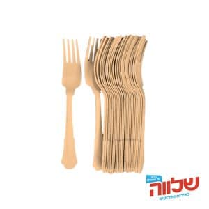 מזלגות מעץ לבנה 20 ס"מ ארוז 25יח DA-11830-FORK