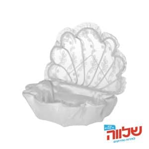 סלסלה עם כיסוי בצורת צדפה DA-10107-WHITE