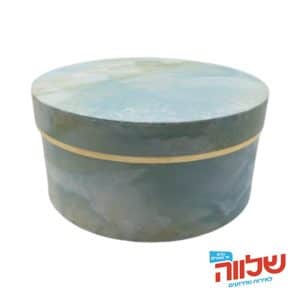 קופסא שיש טורקיז עגול YDA-11245-MARBLE TURQUOISE-L