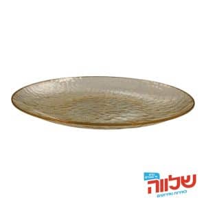 צלחת דיימונד 10" נצנץ זהב + פס זהב 10יח RC3010-CGG