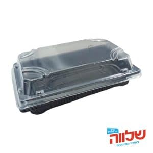מגש סושי קטן שחור + מכסה DA-6365-BLACK